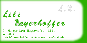 lili mayerhoffer business card